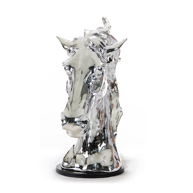 Sculpture tête de cheval Arela, Argent