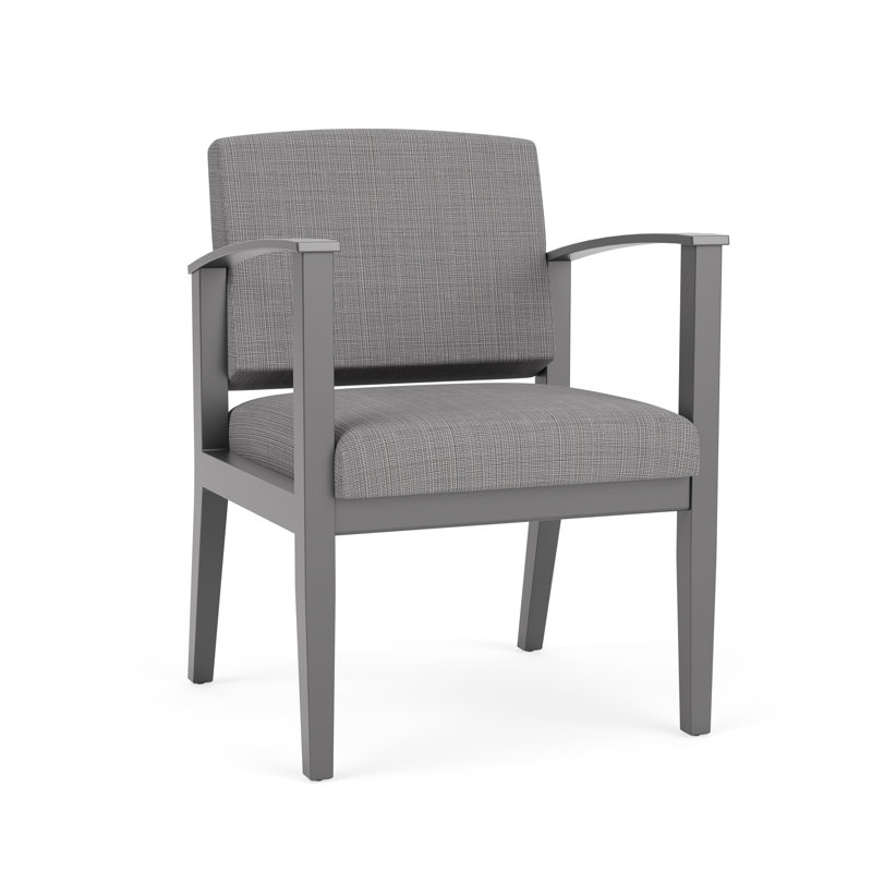Table de bout en bois Amherst, Étain, Gris chambray