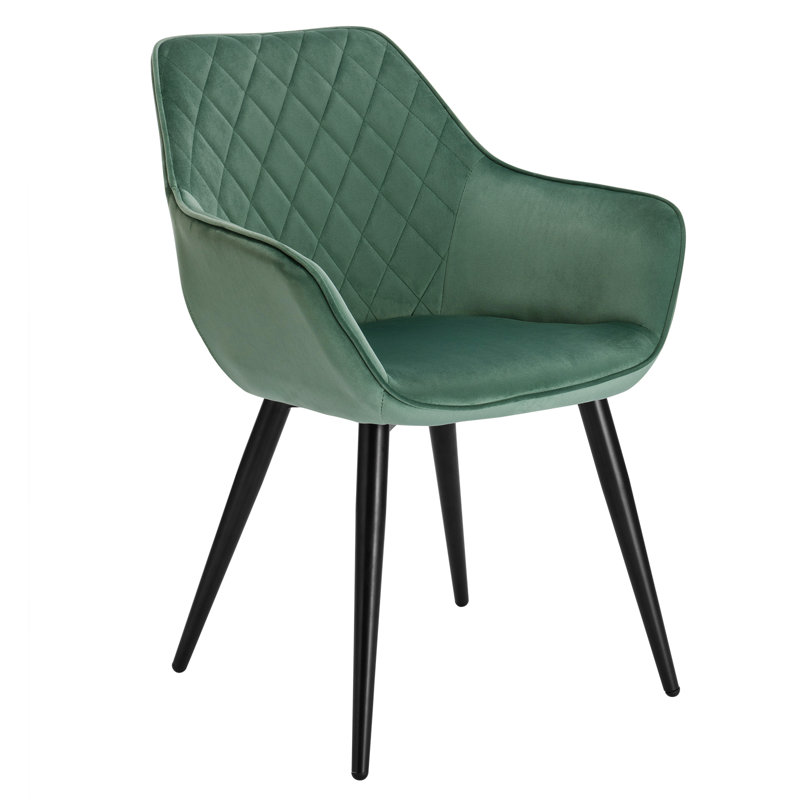 Bezu 48cm H Velvet Upholstered Armchair, Turquoise