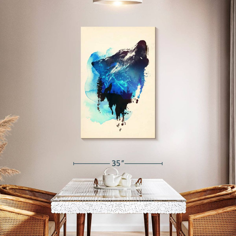 Brampt Alone As A Wolf, 45" H x 30" W