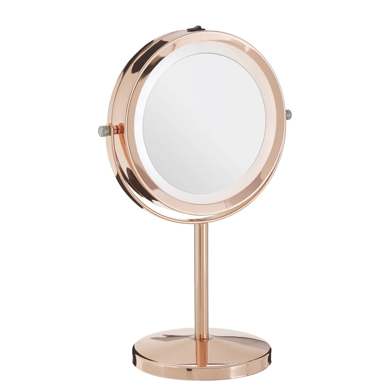Metal Flat Floor Mirror, Rose Gold