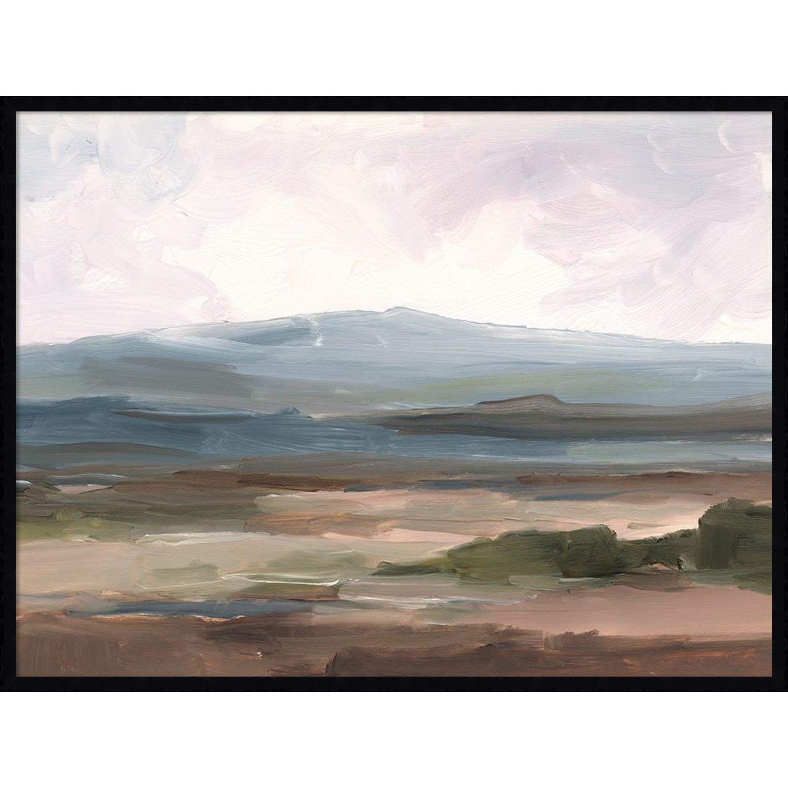 Ethan Harper "Serene Mountain Study II" Print, Black, 31" H x 41" W