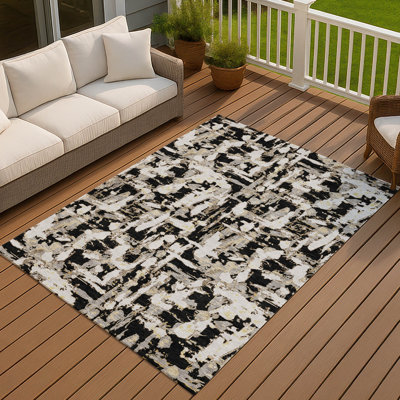 Tapis abstrait lavable à la machine intérieur / extérieur ACN2678