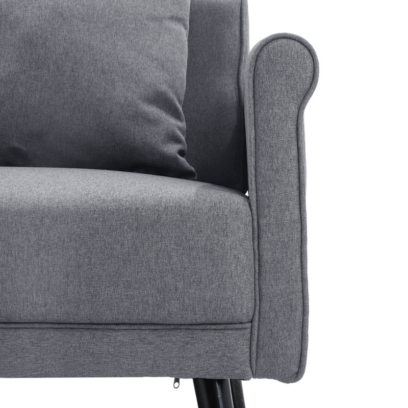 Fabric Reception Loveseat, Dark Blue