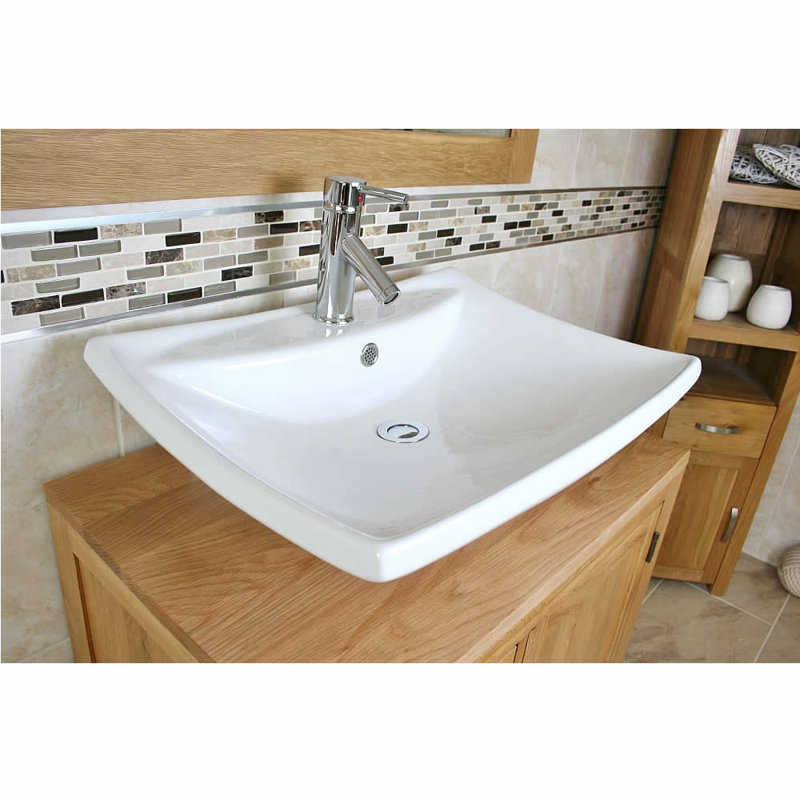 Dye 700mm Single Bathroom Vanity with Vessel Ceramic Basin