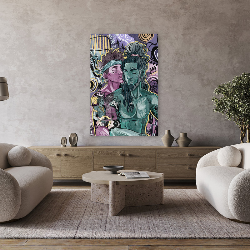 True Wealth - Multicultural Figurative Art, 48" H x 32" W