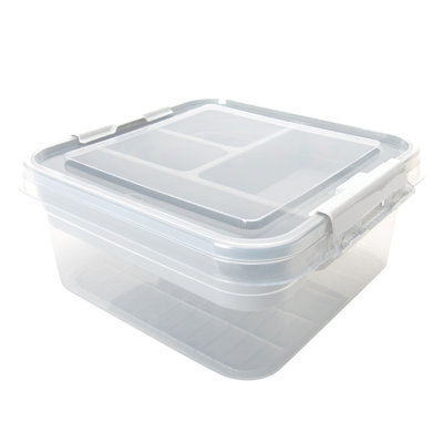  5 Compartment Gift Supply Storage Box in White