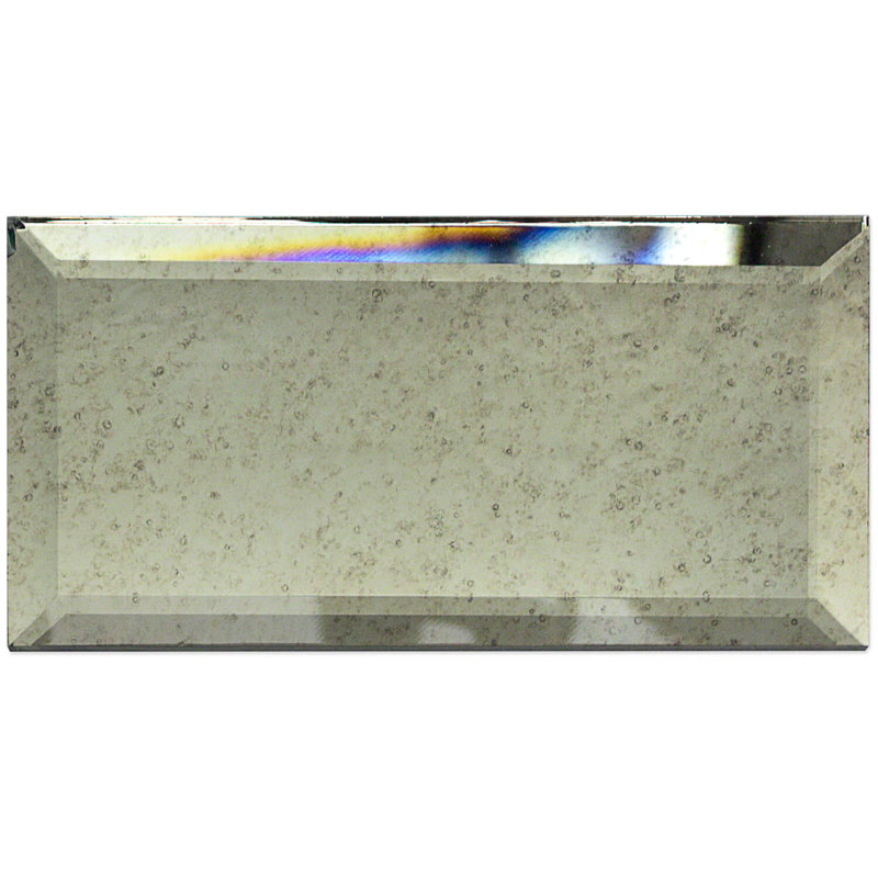 Carrelage mural de style rétro en verre brique biseauté rétro 3 "x 6"