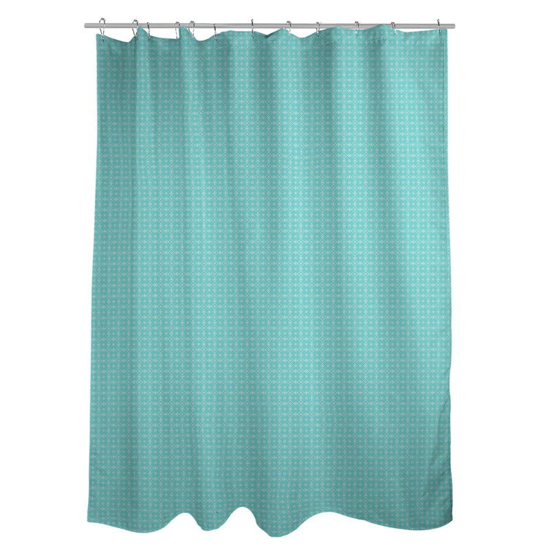 Rideau de douche simple Katelyn Elizabeth, Bleu sarcelle