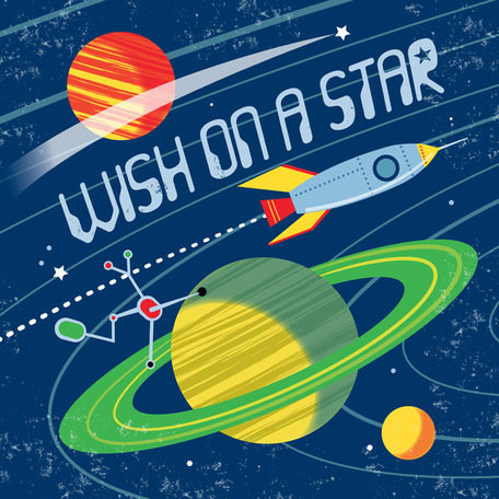 «Wish on a Star», art sur toile, H 16 po x L 16 po x l 1,25 po