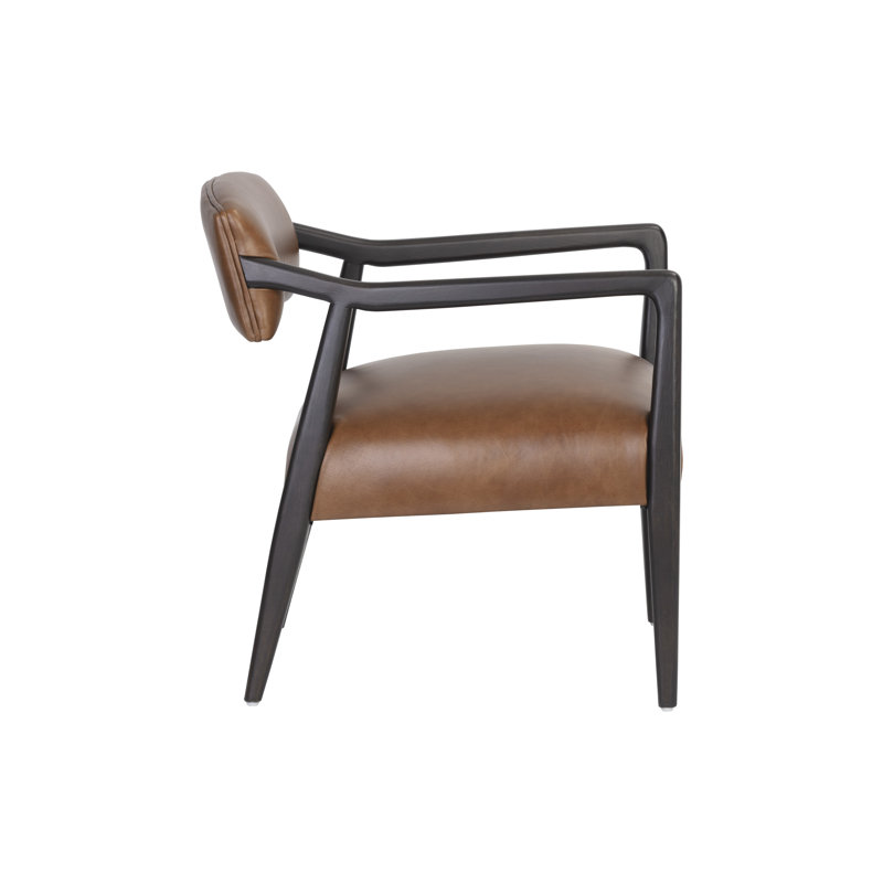 Lounge Chair, Brown Genuine Leather