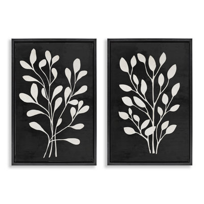 Ensemble de cadres flottants 2 pièces Leaf Whispers Botanicals, design par Andrea Haase
