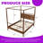 King Size Canopy Bed Frame With PU Upholstered Headboard And Iron Support Structure