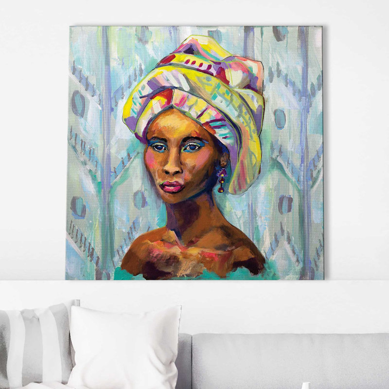 " Queen ", Wrapped Canvas, 28" H x 28" W x 1.5" D