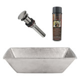 Premier Copper Products BSP5_VREC17WEN-P Bathroom Sink And Drain Package