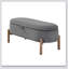 Banc de rangement rembourré avec siège en velours côtelé et pieds en bois massif 1 pièce