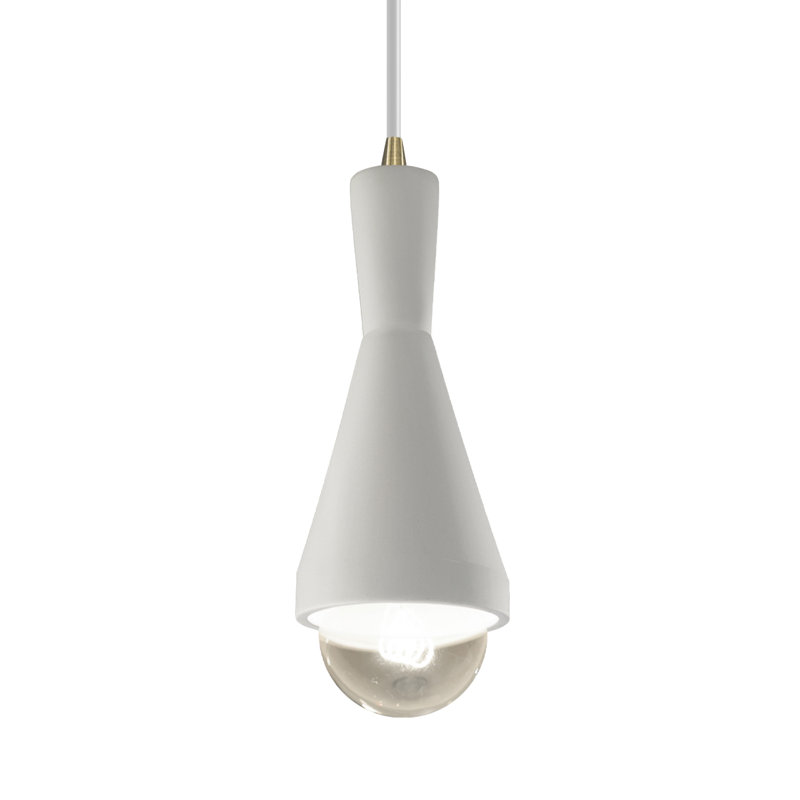 Luminaire suspendu 1 lumière avec détails en métal Breeona, Laiton antique, Rust Patina