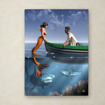«A Mermaid and Her Pets», art sur toile