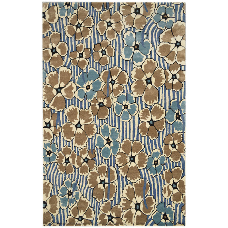 Floral Hand Woven Area Rug, Rectangle 153 x 244cm