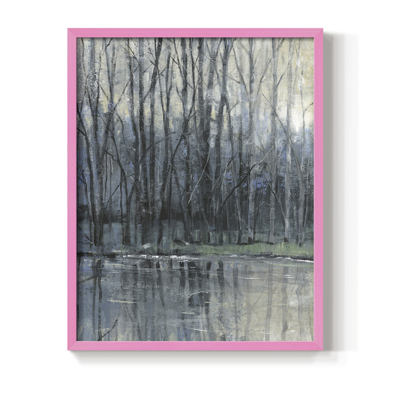 Épreuve encadrée matinale I - bois massif, Rose, H 10 po x l 8 po