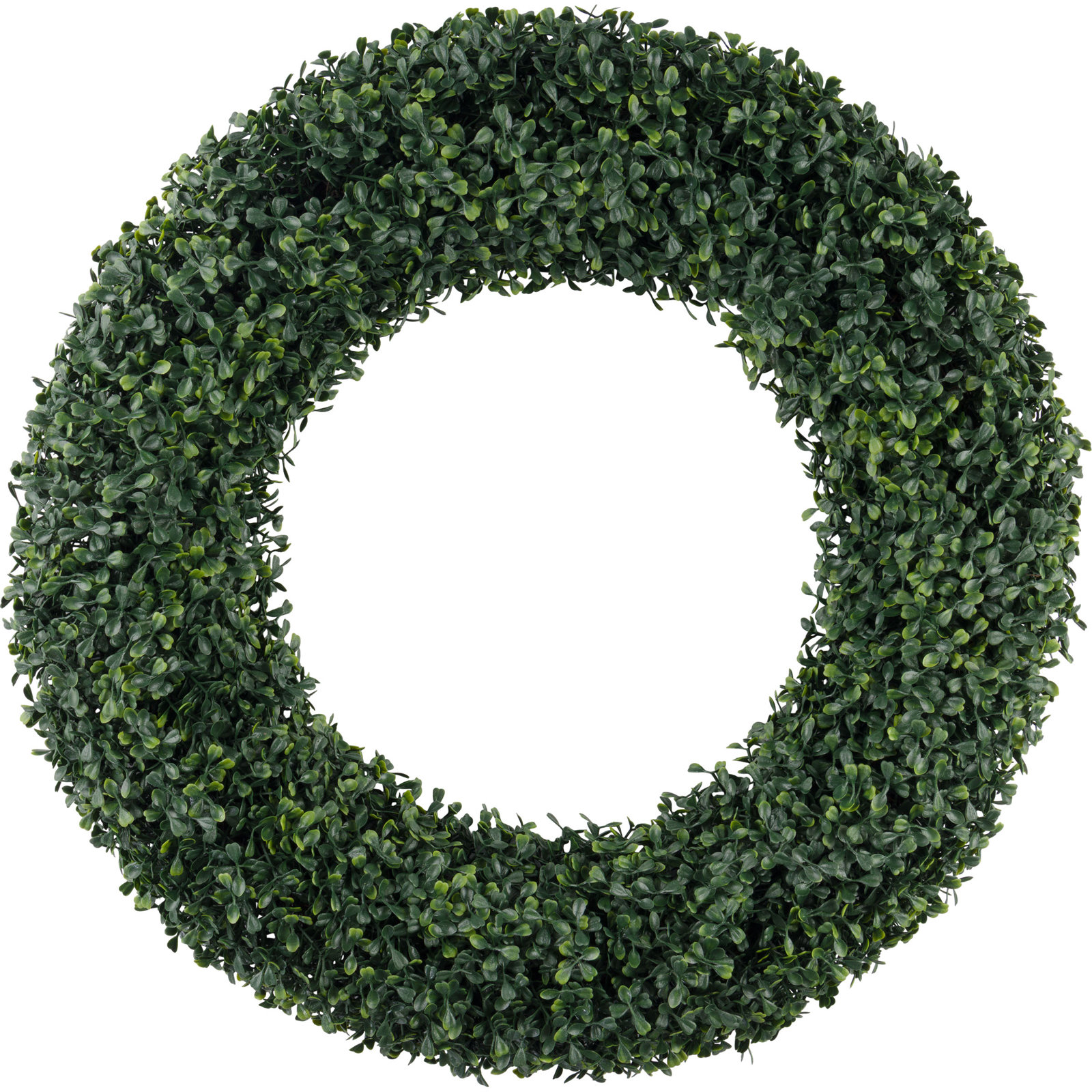 Inch Boxwood Wreath - Round UV Resistant Artificial Spring, Summer, Fall, or Winter Wreath - Indoor/Outdoor Wreaths for Front Door