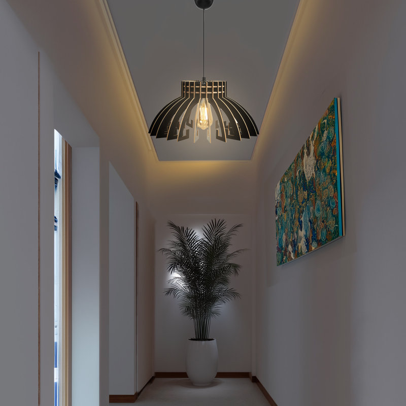 Lustre couronne 1 lumière, Noir