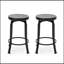 Ensemble de 2 tabourets de comptoir pivotants à hauteur réglable avec capitonnage à losanges et repose-pieds intégré, parfait pour les cuisines et les bars modernes