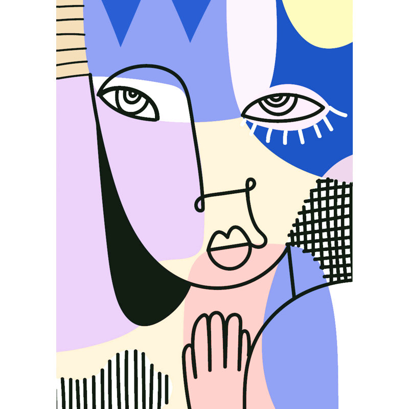 Contemporary Contemporary Abstract - Art mural sur toile tendue, H 16 po x l 12 po x P 1 po