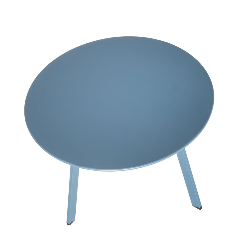 Round Outdoor Coffee Table, 42cm H x 60cm W x 60cm D, Blue