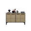 Stylish Console Table, 47.2 x 11.8 x 29.5 Inches, Anthracite & Sapphire Oak | 100% Melamine Coated Particle Board, PVC Legs | Durable & Elegant Design for Living Room, Entryway, or Office Space-108051000