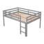 Lit mezzanine avec échelle en bois massif-1296507190