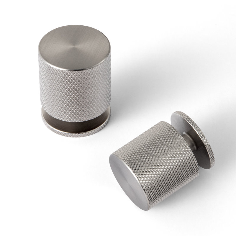Paquet multiple de boutons cylindriques de 1 po de diamètre, Nickel satiné