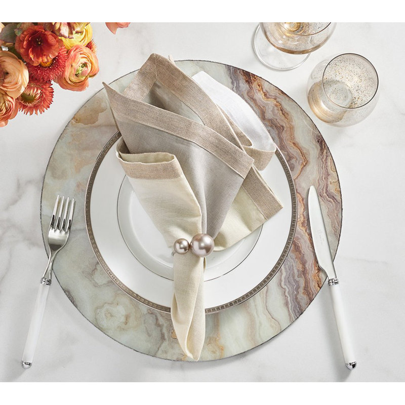 Pearl Napkin Ring, Silver