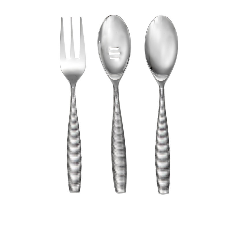 Fiona 3 Piece Stainless Steel Hostess Set