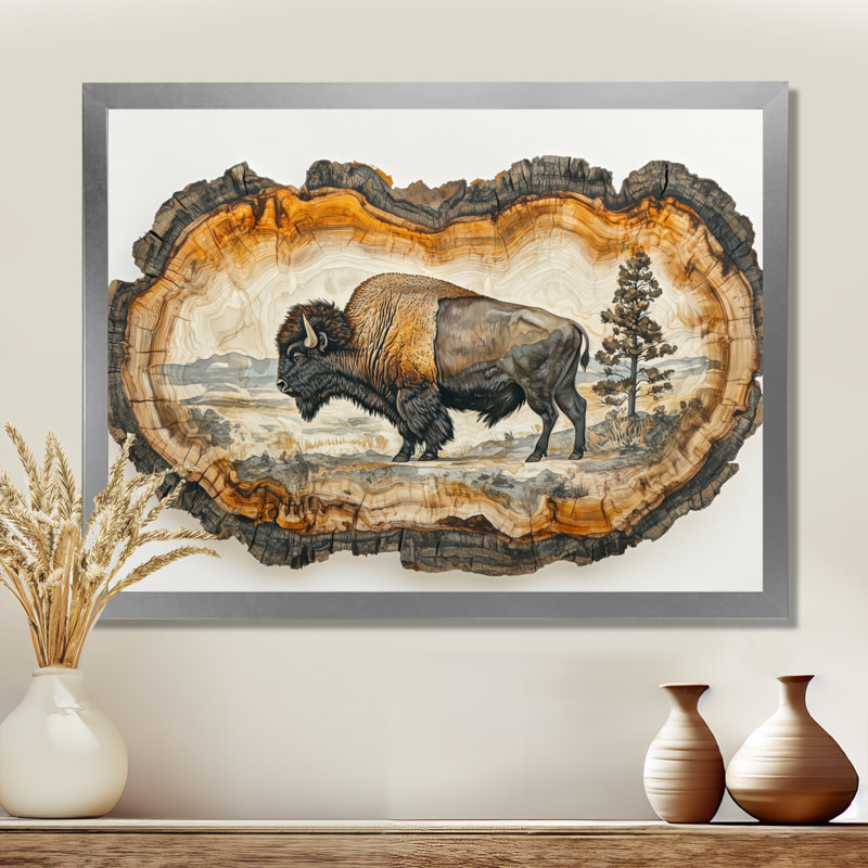 Gianluka II - Animals Large Wall Art, H 12 po x l 20 po, Cadre simple, Argent argent