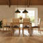 Abbottstown Solid Oak Extending Dining Set - Table and 4 Ladder Back Dining Chairs