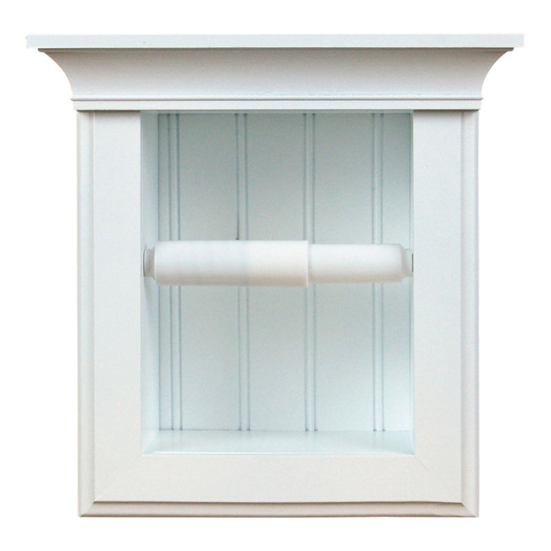Porte-papier hygiénique encastré Tracy, Blanc