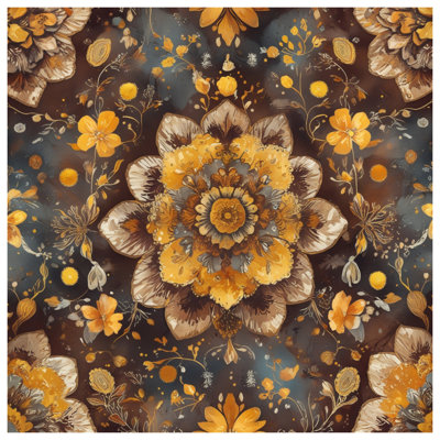 Intricate Floral Mandala Wall Tapestry - Mandala Wall Decor