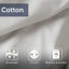 Ensemble d'édredon très grand - 100% coton, blanc avec broderie décorative, literie surdimensionnée et rembourrage de couleur sable, confortable-132971661