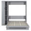 Lit escamotable double, lit escamotable avec tablettes et garde-robe-402134540