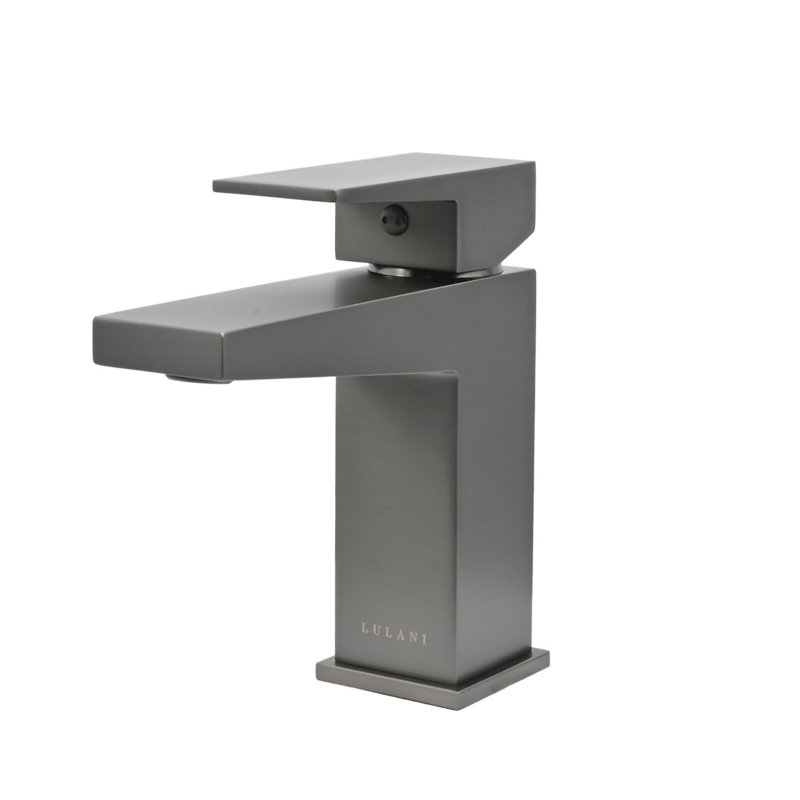 Lulani Boracay Single Hole Bathroom Faucet with Drain Assembly, Gun Metal