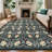 Machine Washable Area Rugs Vintage Floral Rug for Living Room Stain Resistant Foldable Lightweight Non Slip Carpetfor Bedroom Office-1963351668-1963351657
