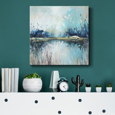 Vue sur le lac - reproduction sur toile tendue