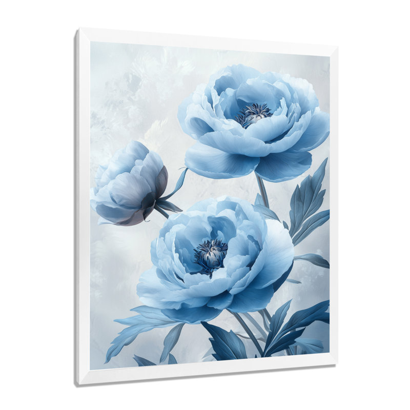 Callender - salon d'art mural floral, H 20 po x l 12 po, Reproduction encadrée d'une seule photo, Blanc