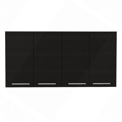 120 Wall Cabinet, Four Doors, Two Cabinets, Two Shelves