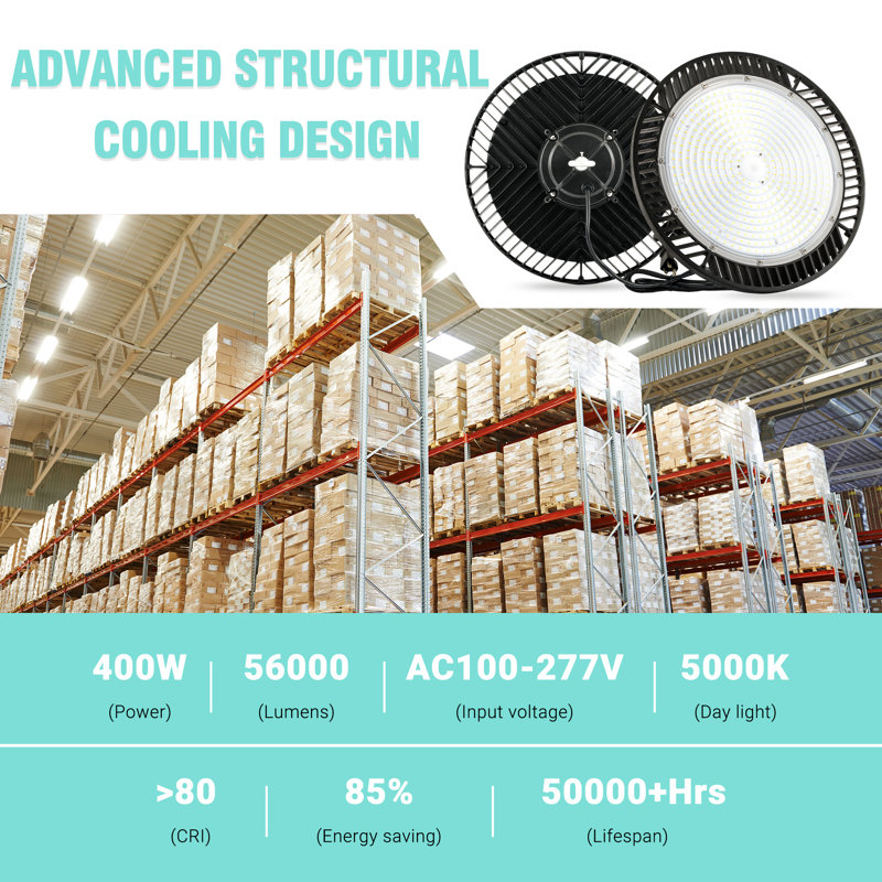 400W Dimmable Bright Round Led Ufo High Bay Ceiling Lightt
