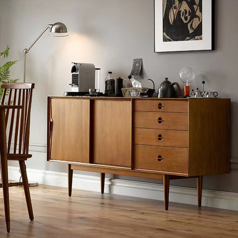 Armoire d'appoint en bois massif rétro