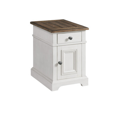 Isamu Solid Wood End Table with Storage