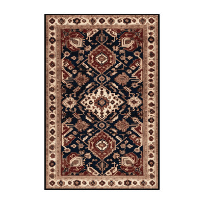 Machine Washable Persian Brown Area Rug