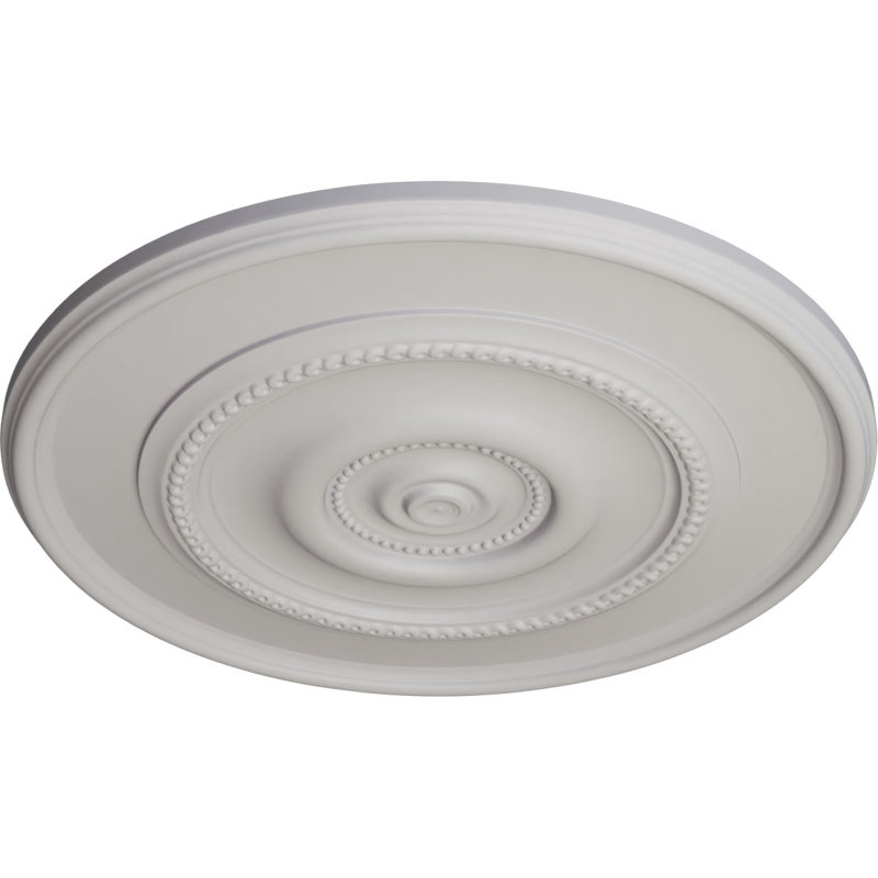 Médaillon de plafond Endurathane Dylar, DE 30 po x P 2 1/4 po (convient aux auvents jusqu'à 6 1/4 po), fini blanc ultra pur peint à la main